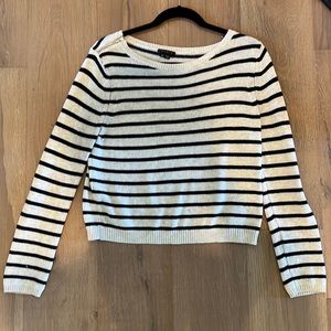 THEORY SMALL STRIPED SWEATER black & grey/cream. Fabulous condition